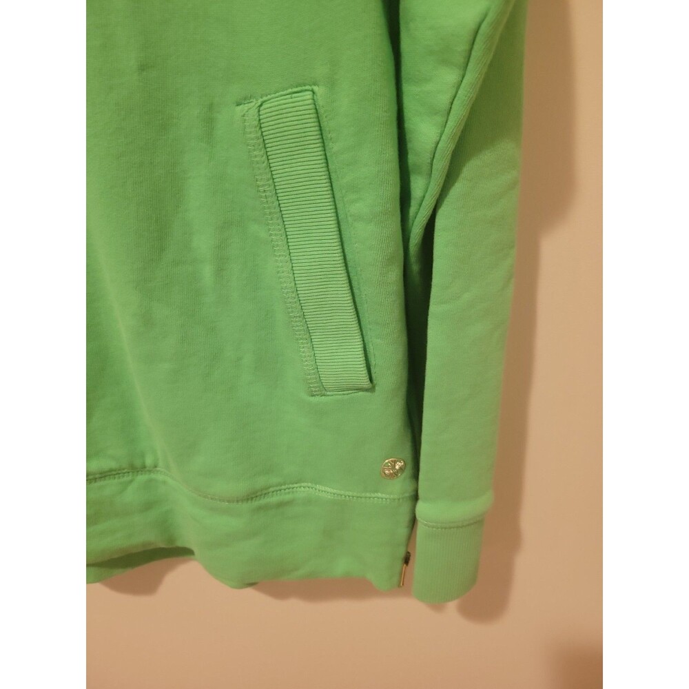 Lilly Pulitzer Luxletic Beach Comber Pullover Terry Sweatshirt Zip Side Green S - Picture 3 of 8